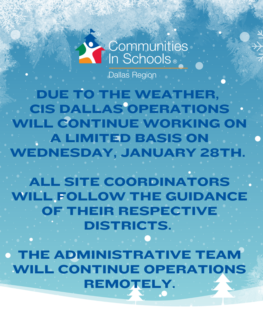 Closed for winter weather